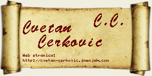 Cvetan Čerković vizit kartica